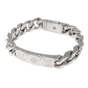 LOUIS VUITTON Silver Monogram Charm Bracelet